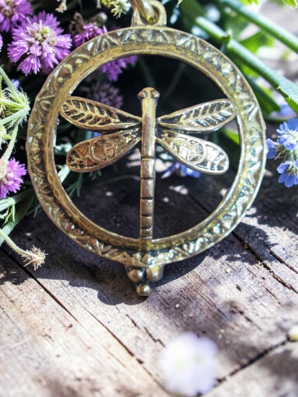 DRAGONFLY Loupe Pendant, 5X Magnifying Necklace, 24" chain
